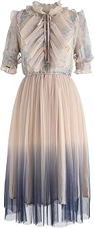 CHICWISH(シックウィッシュ)ティアードメッシュ切替マキシドレス Chicwish(シックウィッシュ) - 海外通販のBUYMA
